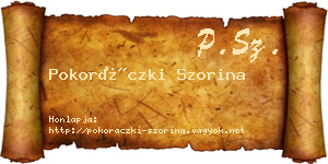 Pokoráczki Szorina névjegykártya